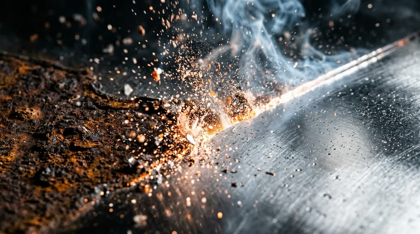 Ablacja laserowa - odparowanie zanieczyszczeń